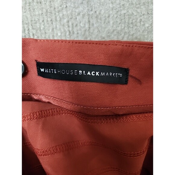 WHBM Skinny Ankle Dress Pants Womens 8 Brick Red Side Zip Stretch Career NEW - Picture 7 of 9